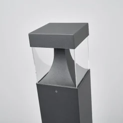 Lucande LED-pylväsvalaisin Egon, korkeus 65 cm, grafiitinharmaa, IP54