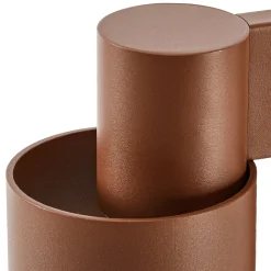 Lucande LED-pylväsvalaisin Elune, ruskea, liiketunnistin, IP44, korkeus 77 cm