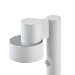 Lucande LED-pylväsvalaisin Elune, vaaleanharmaa, liiketunnistin, IP44, 77 cm