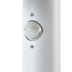 Lucande LED-pylväsvalaisin Elune, vaaleanharmaa, liiketunnistin, IP44, 77 cm