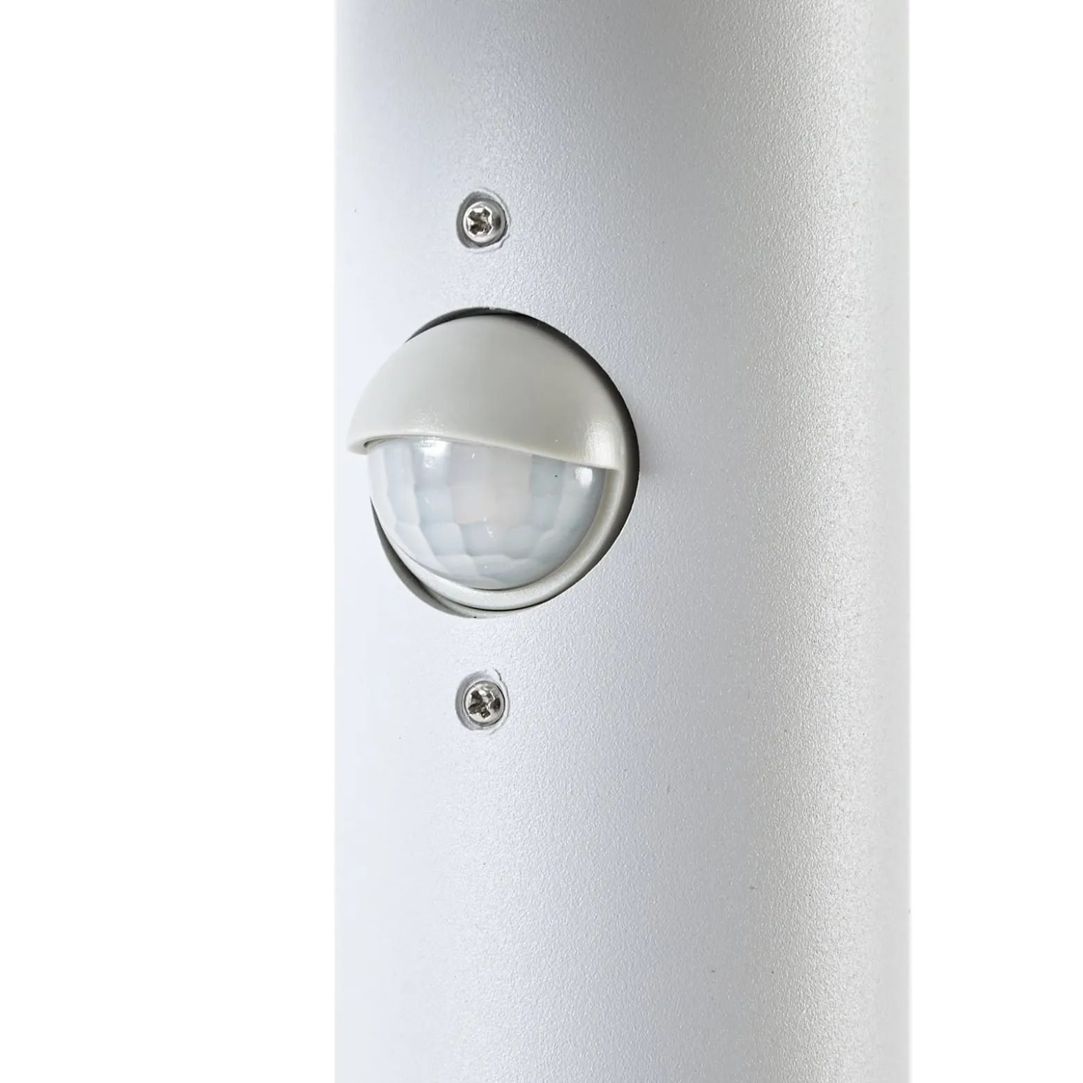Lucande LED-pylväsvalaisin Elune, vaaleanharmaa, liiketunnistin, IP44, 77 cm