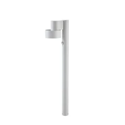 Lucande LED-pylväsvalaisin Elune, vaaleanharmaa, liiketunnistin, IP44, 77 cm