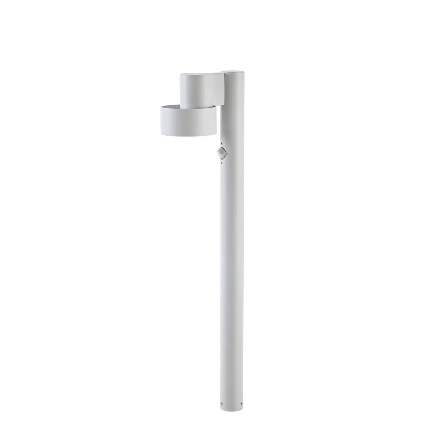 Lucande LED-pylväsvalaisin Elune, vaaleanharmaa, liiketunnistin, IP44, 77 cm