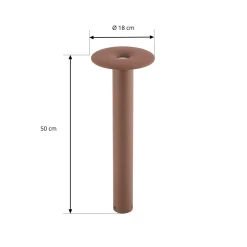 Lucande LED-pylväsvalaisin Haloa, ruskea/ruoste, korkeus 50 cm, IP54