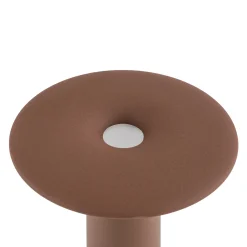 Lucande LED-pylväsvalaisin Haloa, ruskea/ruoste, korkeus 50 cm, IP54