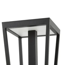Lucande LED-pylväsvalaisin Lynx, 95,5 cm, musta, IP65, liiketunnistin