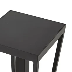 Lucande LED-pylväsvalaisin Lynx, 95,5 cm, musta, IP65, liiketunnistin