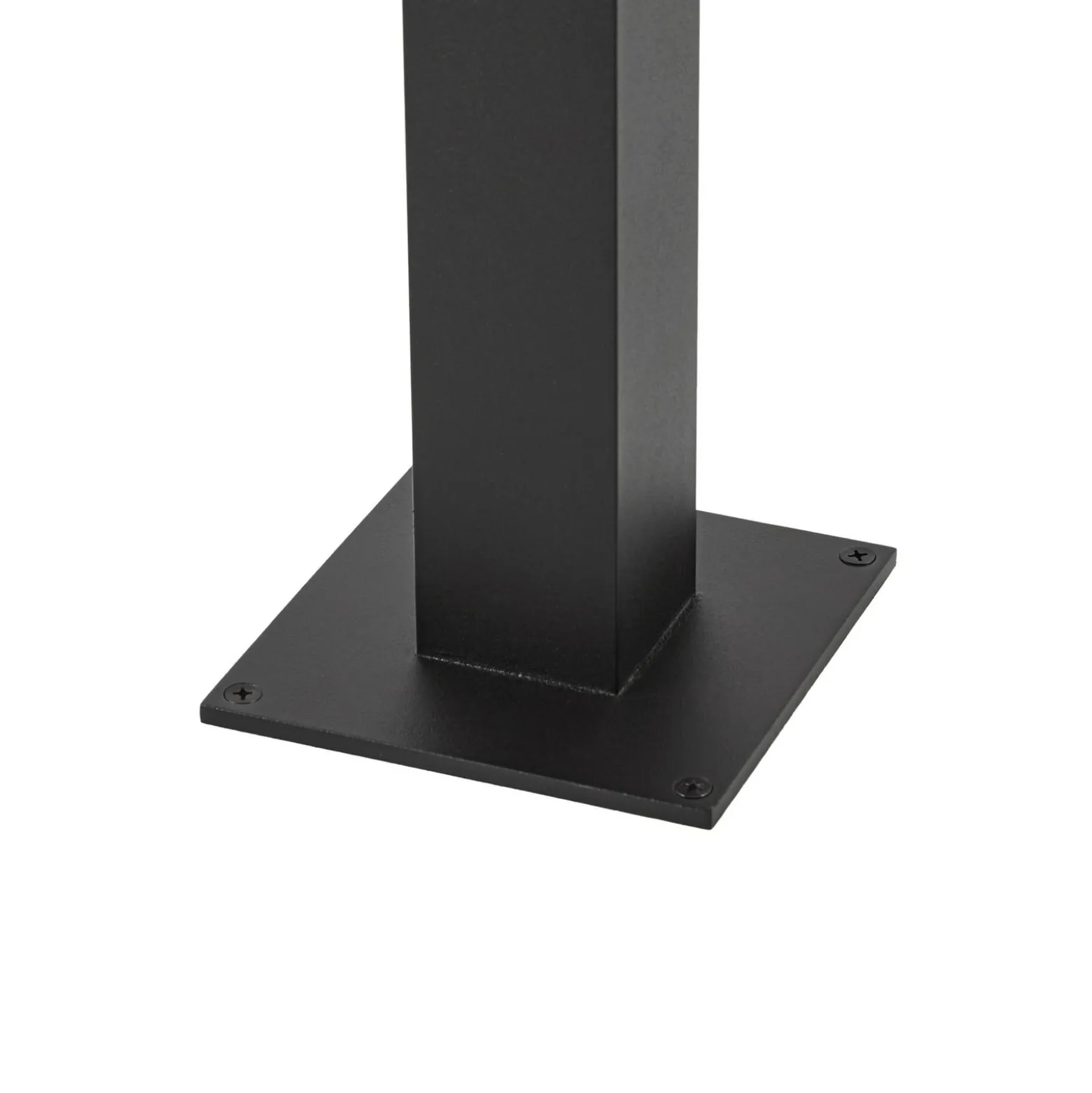 Lucande LED-pylväsvalaisin Lynx, 95,5 cm, musta, IP65, liiketunnistin