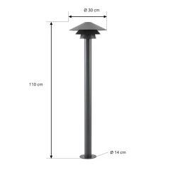 Lucande LED-pylväsvalaisin Montaro, 110 cm, antrasiitti, IP54