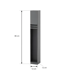 Lucande LED-pylväsvalaisin Oxido, antrasiitti, korkeus 80 cm, IP44