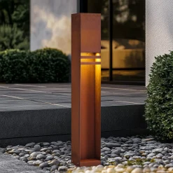 Lucande LED-pylväsvalaisin Oxido, ruosteenvärinen, korkeus 80 cm, IP44