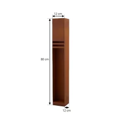 Lucande LED-pylväsvalaisin Oxido, ruosteenvärinen, korkeus 80 cm, IP44