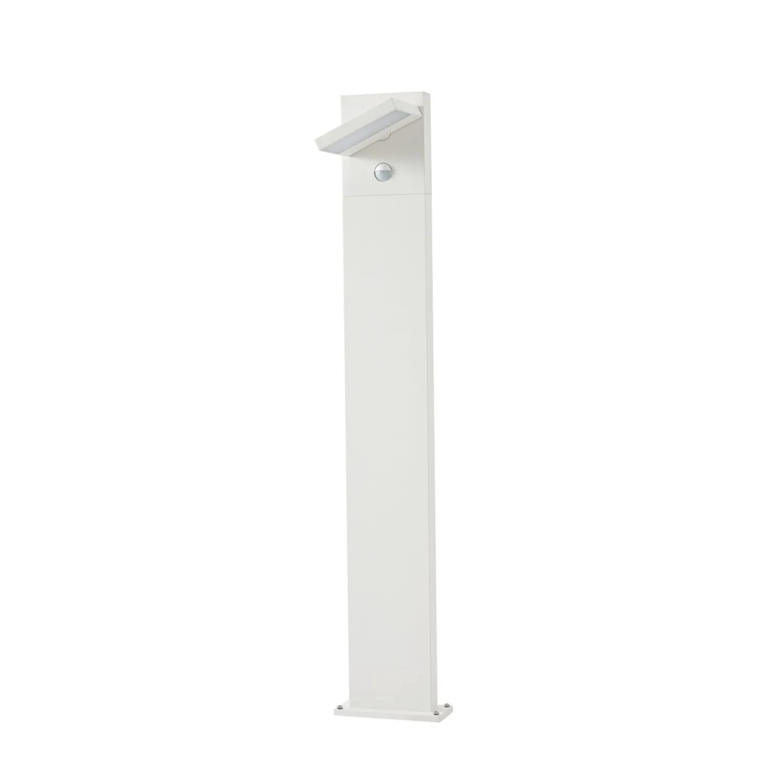 Lucande LED-pylväsvalaisin Silvan, valkoinen, 100 cm, liiketunnistin, IP54