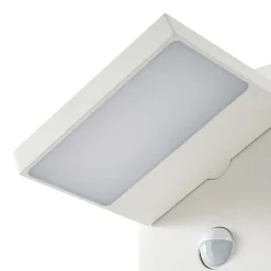 Lucande LED-pylväsvalaisin Silvan, valkoinen, 100 cm, liiketunnistin, IP54