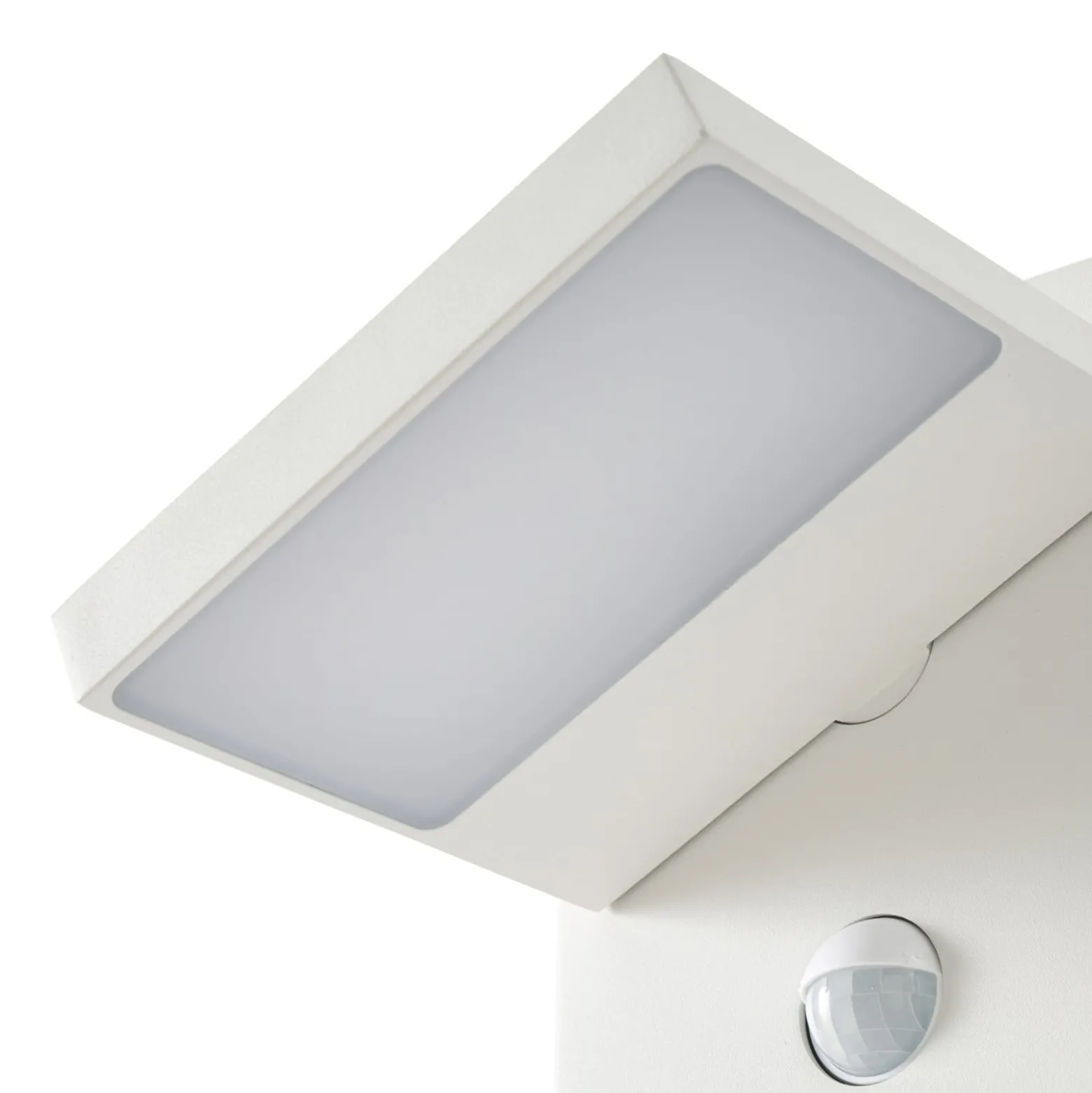 Lucande LED-pylväsvalaisin Silvan, valkoinen, 100 cm, liiketunnistin, IP54