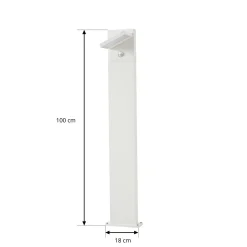 Lucande LED-pylväsvalaisin Silvan, valkoinen, 100 cm, liiketunnistin, IP54
