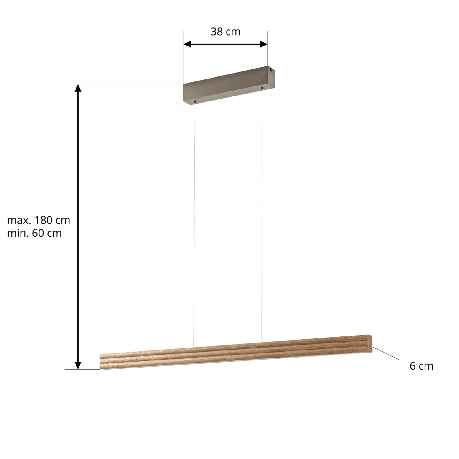 Lucande LED-riippuvalaisin Annetta, 117 cm, CCT, himmennettävä
