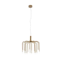 Lucande LED-riippuvalaisin Ariadne, halkaisija 57 cm, mattakulta, 20 lamellia