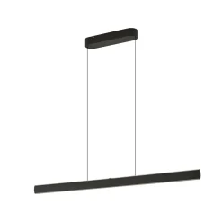 Lucande LED-riippuvalaisin Arvon, musta, 117 cm, himmennettävä, CCT