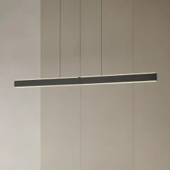 Lucande LED-riippuvalaisin Arvon, musta, 117 cm, himmennettävä, CCT