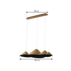 Lucande LED-riippuvalaisin Beutlin, vihreä, huopa, himmennettävä