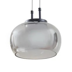 Lucande LED-riippuvalaisin Dain, 3-valo, savunharmaa, lasi