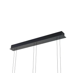 Lucande LED-riippuvalaisin Dain, 3-valo, savunharmaa, lasi