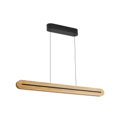 Lucande LED-riippuvalaisin Darnor, puu, CCT, pituus 100 cm