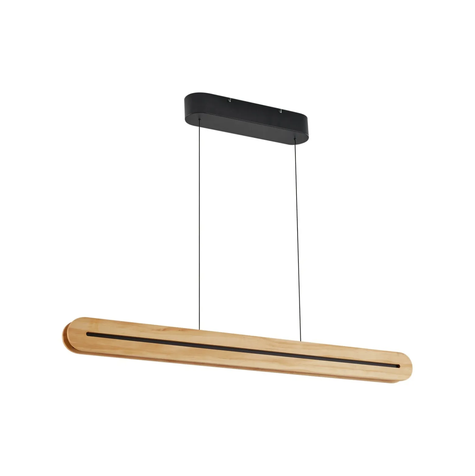Lucande LED-riippuvalaisin Darnor, puu, CCT, pituus 100 cm