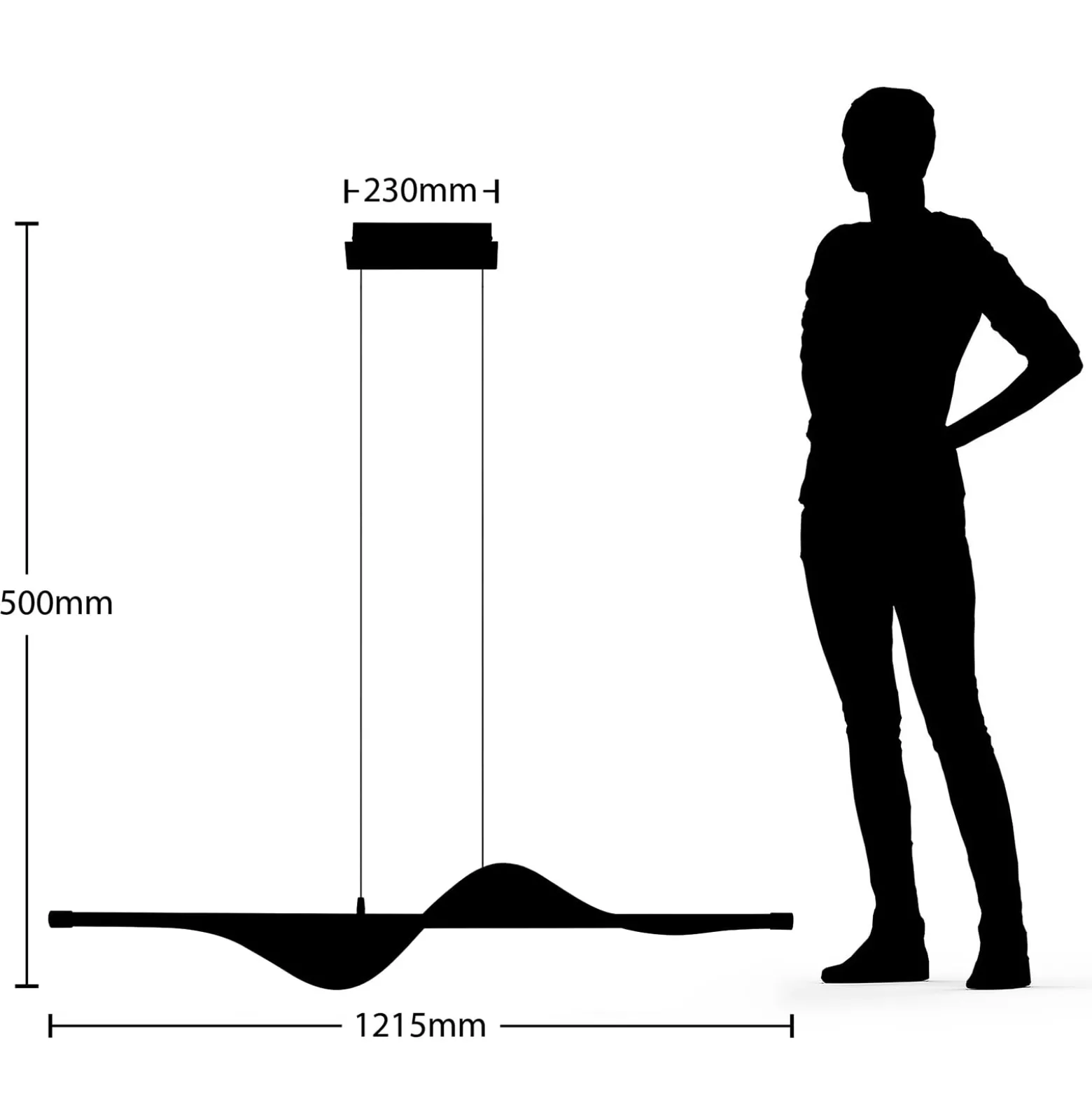 Lucande LED-riippuvalaisin Edano, 122 cm, valkoinen, tekstiili, himmennettävä