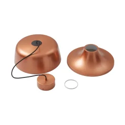 Lucande LED-riippuvalaisin Faelinor, kupari, alumiini, Ø 35 cm