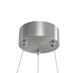 Lucande LED-riippuvalaisin Glacis, kristalli, Ø 40 cm, kromi