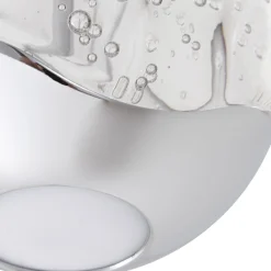 Lucande LED-riippuvalaisin Hayley, Ø 9 cm, krominvärinen, lasi