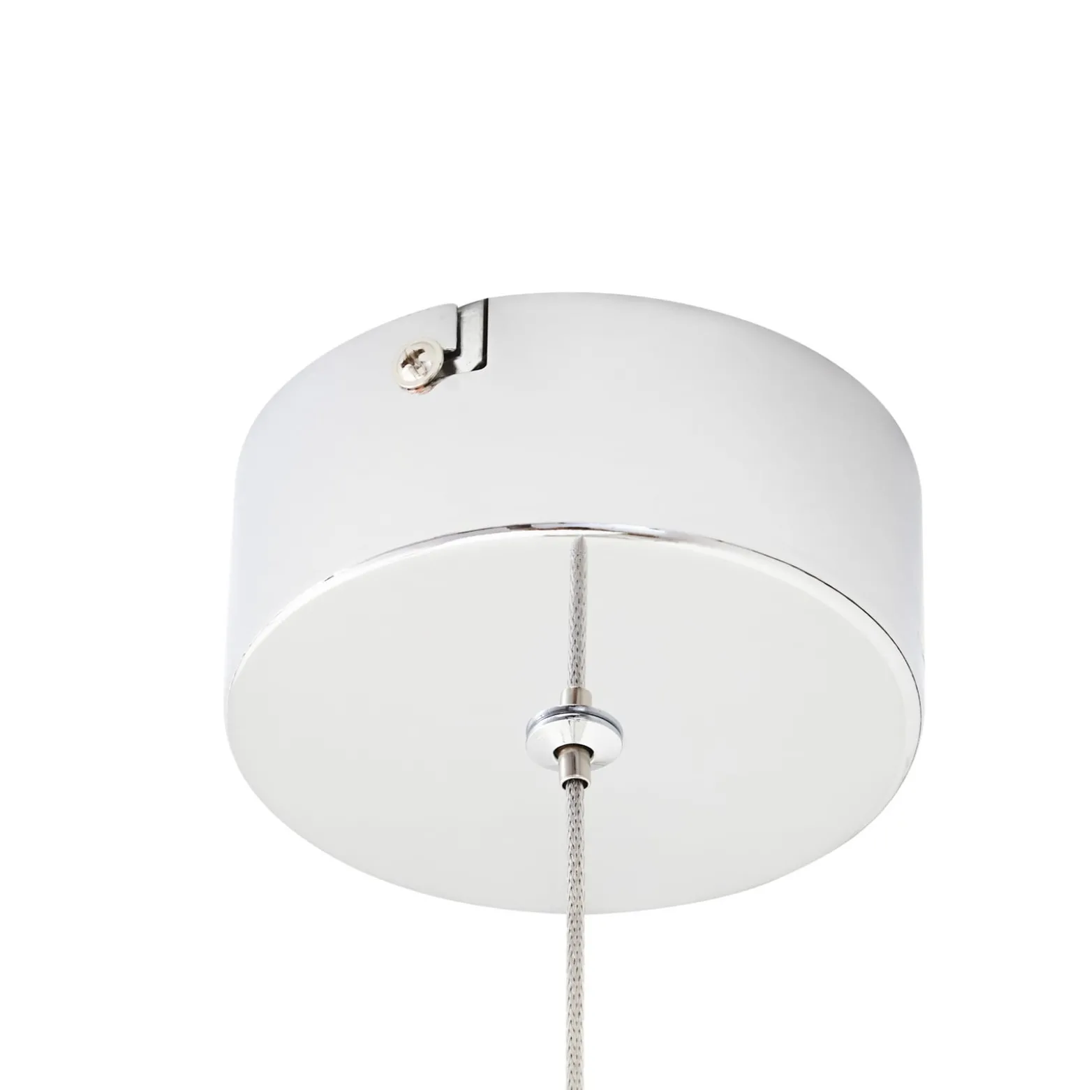 Lucande LED-riippuvalaisin Hayley, Ø 9 cm, krominvärinen, lasi