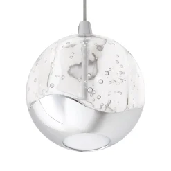 Lucande LED-riippuvalaisin Hayley, Ø 9 cm, krominvärinen, lasi