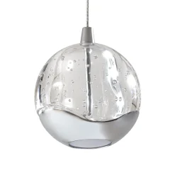 Lucande LED-riippuvalaisin Hayley, 96 cm, 5-valo, kromi, lasi