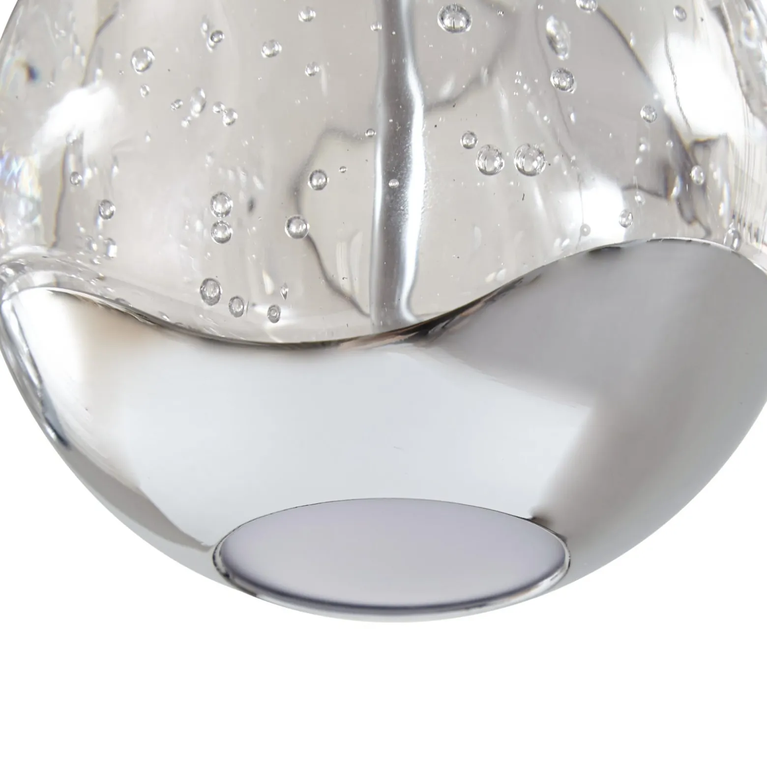 Lucande LED-riippuvalaisin Hayley, 96 cm, 5-valo, kromi, lasi
