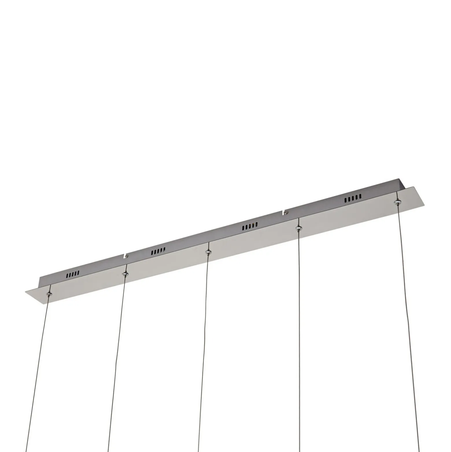 Lucande LED-riippuvalaisin Hayley, 96 cm, 5-valo, kromi, lasi