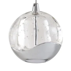 Lucande LED-riippuvalaisin Hayley, Ø 25 cm, 3-valo, kromi, lasi