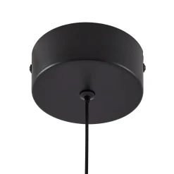 Lucande LED-riippuvalaisin Hayley, musta, 1-lamppuinen, lasi