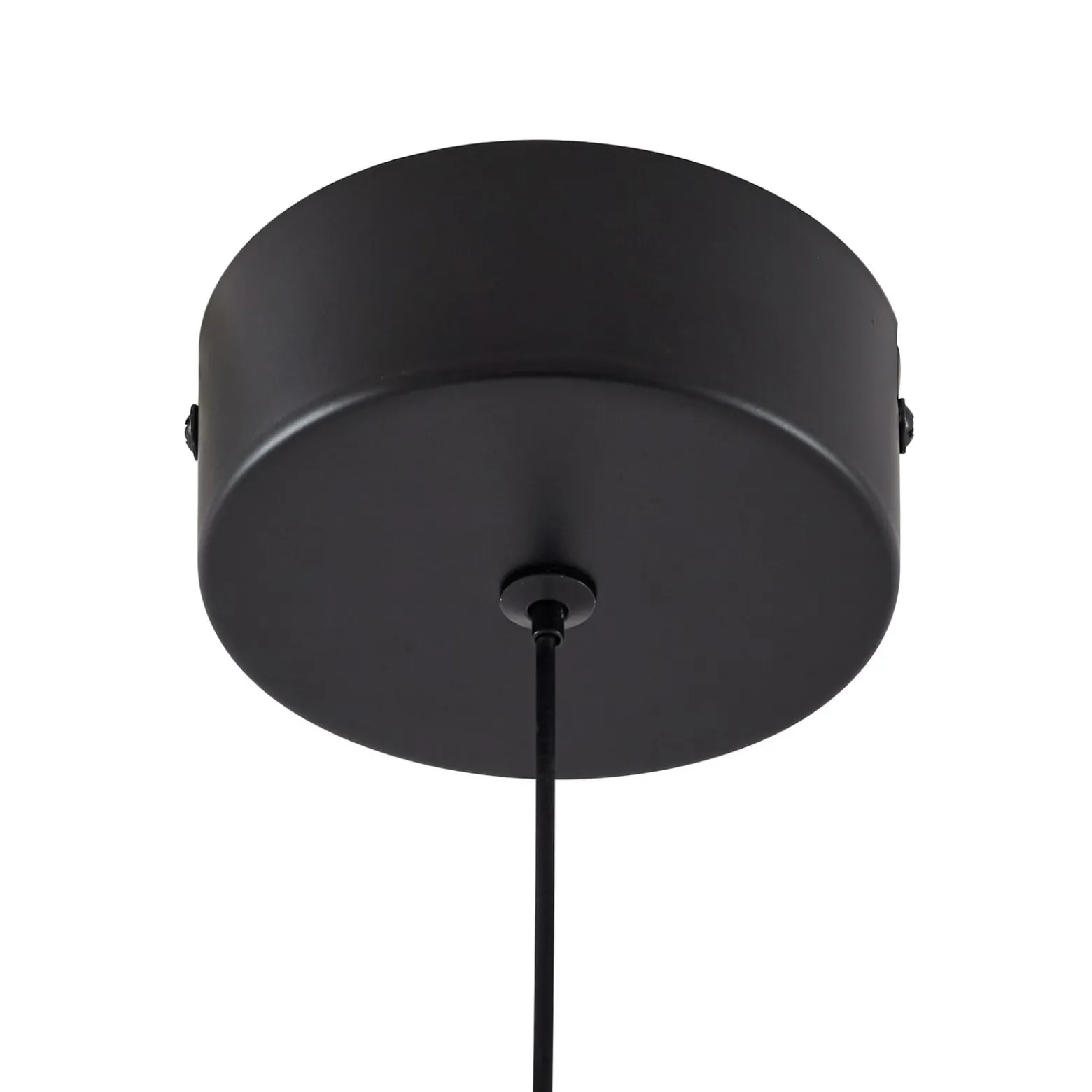 Lucande LED-riippuvalaisin Hayley, musta, 1-lamppuinen, lasi