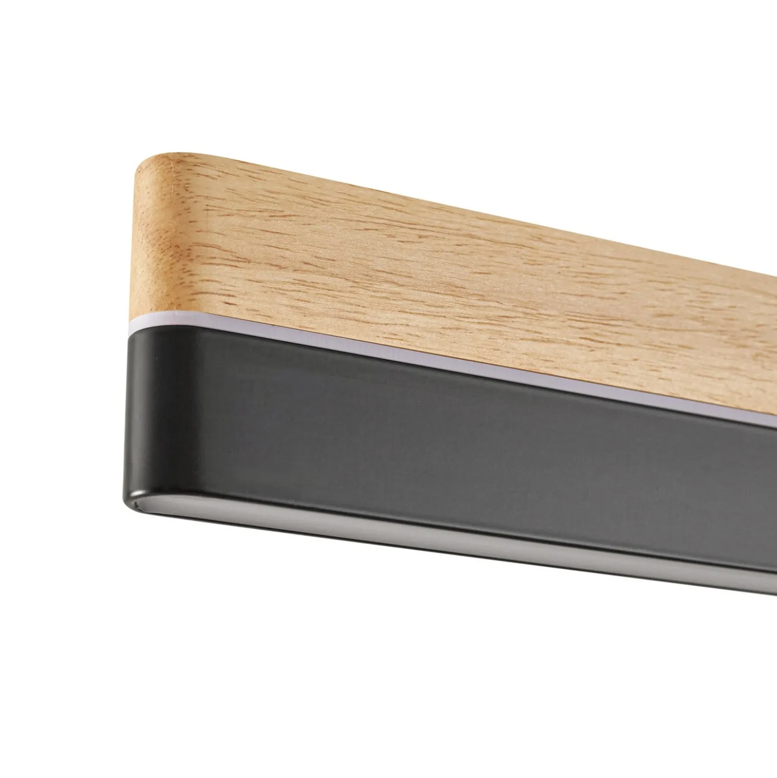 Lucande LED-riippuvalaisin Holven, puu, CCT, pituus 113 cm