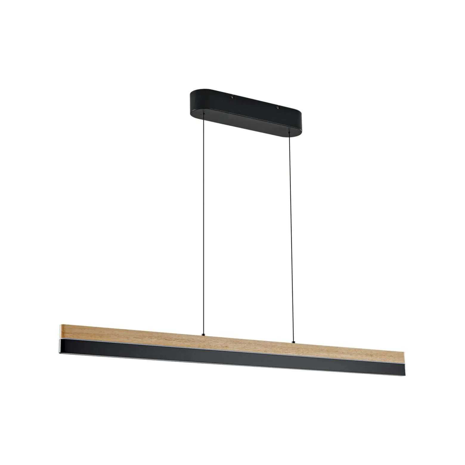 Lucande LED-riippuvalaisin Holven, puu, CCT, pituus 113 cm