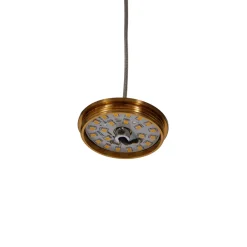 Lucande LED-riippuvalaisin Ismenia, 5-valo, messinki, akryyli