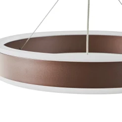 Lucande LED-riippuvalaisin Kolo, 114 cm, 3-lamppuinen, ruskea, himmennettävä