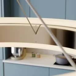 Lucande LED-riippuvalaisin Lyani, 115cm, 3-valo, kromi, himmennettävä