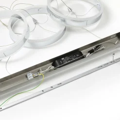 Lucande LED-riippuvalaisin Lyani, 115cm, 3-valo, kromi, himmennettävä