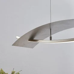 Lucande LED-riippuvalaisin Marija, 91 cm, hopea, himmennettävä