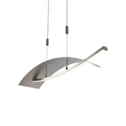 Lucande LED-riippuvalaisin Marija, 91 cm, hopea, himmennettävä
