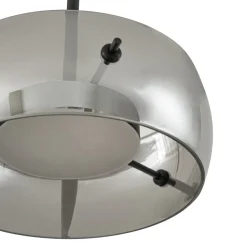 Lucande LED-riippuvalaisin Martis, musta, 3-lamppuinen, step-himmennettävä